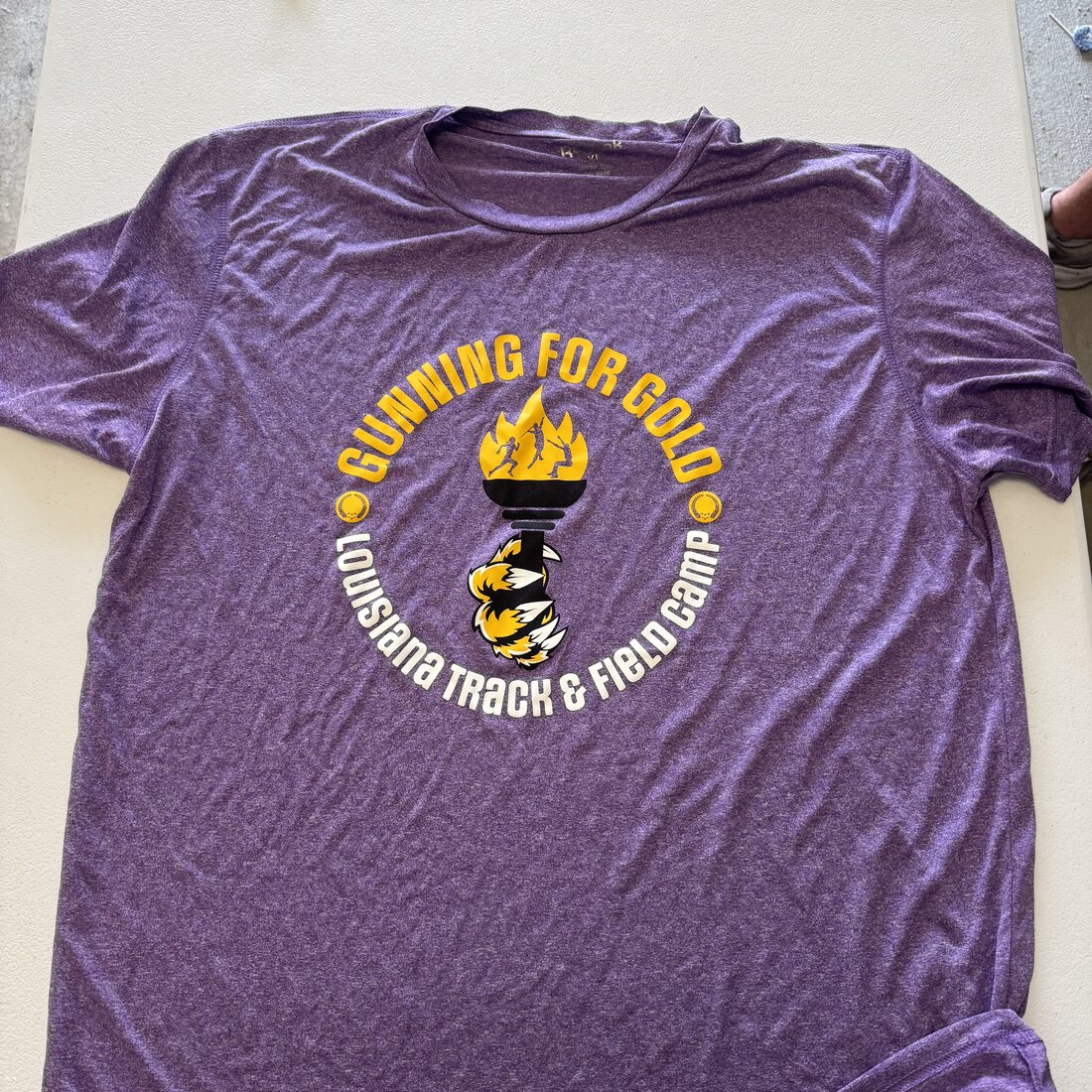 Running For Gold Camp Tee — Purple
